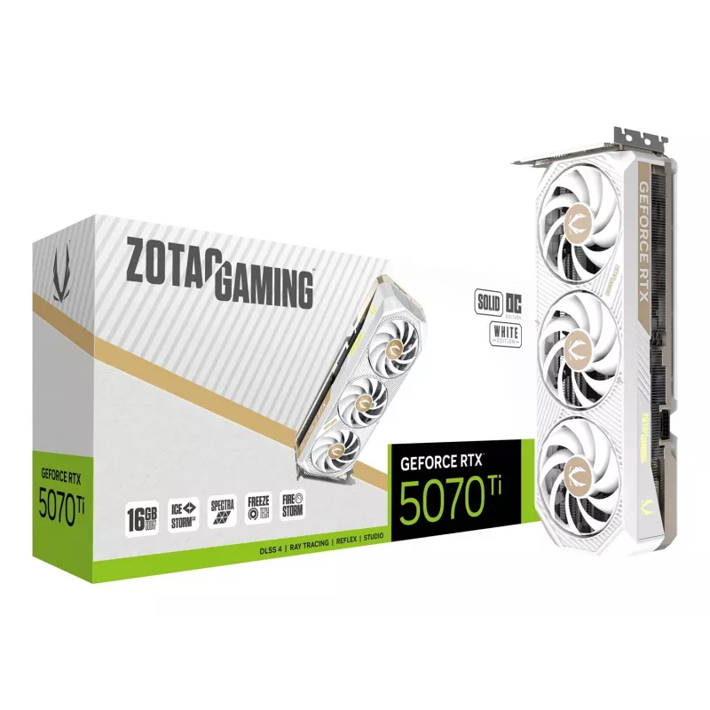 Tarjeta gráfica ZOTAC GAMING GeForce RTX 5070 Ti SOLID CORE OC 16GB GDDR7