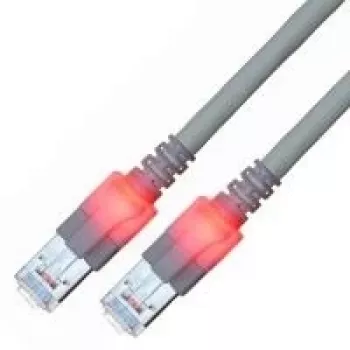 Cable de parcheo EasyLan saCon DualBoot LED S/FTP Cat.6 5 m gris - cable - red