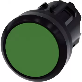 Siemens Pulsador actuador plano, anillo frontal plástico Verde SIRIUS ACT 3SU1000-0AB40-0AA0 1 ud. (3SU1000-0AB40-0AA0)