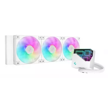 Refrigeración líquida todo en uno para procesador DeepCool LT360, 12 cm, blanco, 1 ud.