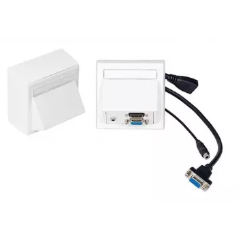 Vivolink WI221192 conector hembra HDMI + VGA + 3,5 mm blanco