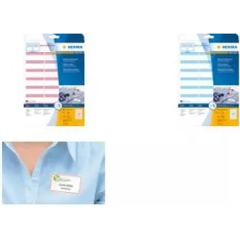 Etiqueta autoadhesiva HERMA 4512 rectángulo redondeado rojo blanco