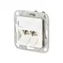 METZ CONNECT BTR C6A Módulo 2 puertos 180° UPk - Toma de conexión, empotrar - RJ-45 X 2 - Blanco puro, RAL 9010 (130B11D21102-E)