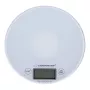 Báscula de cocina electrónica ESPERANZA EKS003W, capacidad 5 kg, precisión 1 g, vidrio templado, control táctil