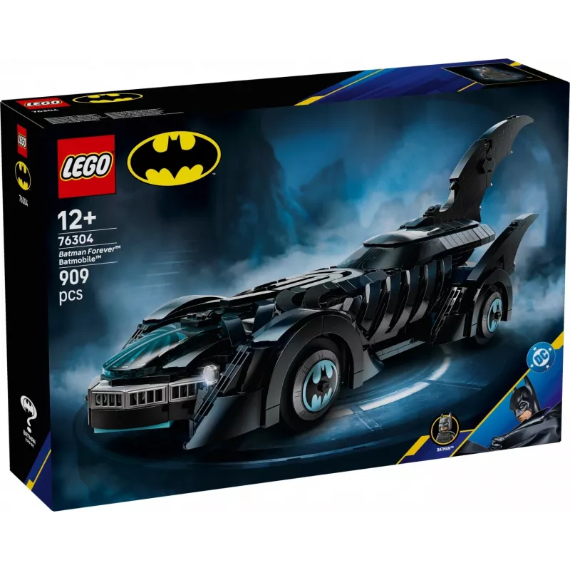 Set de construcción LEGO DC Super Heroes Batman Forever Batmóvil 76304 — 909 piezas, 1 minifigura, edad recomendada 12+