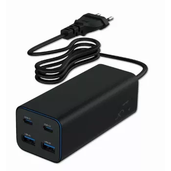 Gembird TA-UC-2A2C-PD100-01-BK Cargador para dispositivos móviles portátil, smartphone Negro AC carga rápida interior