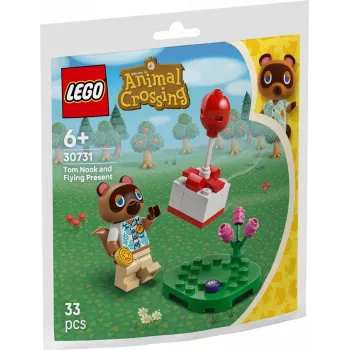 30731 Animal Crossing Tom Nook y regalo globo, juguete de construcción Polybag