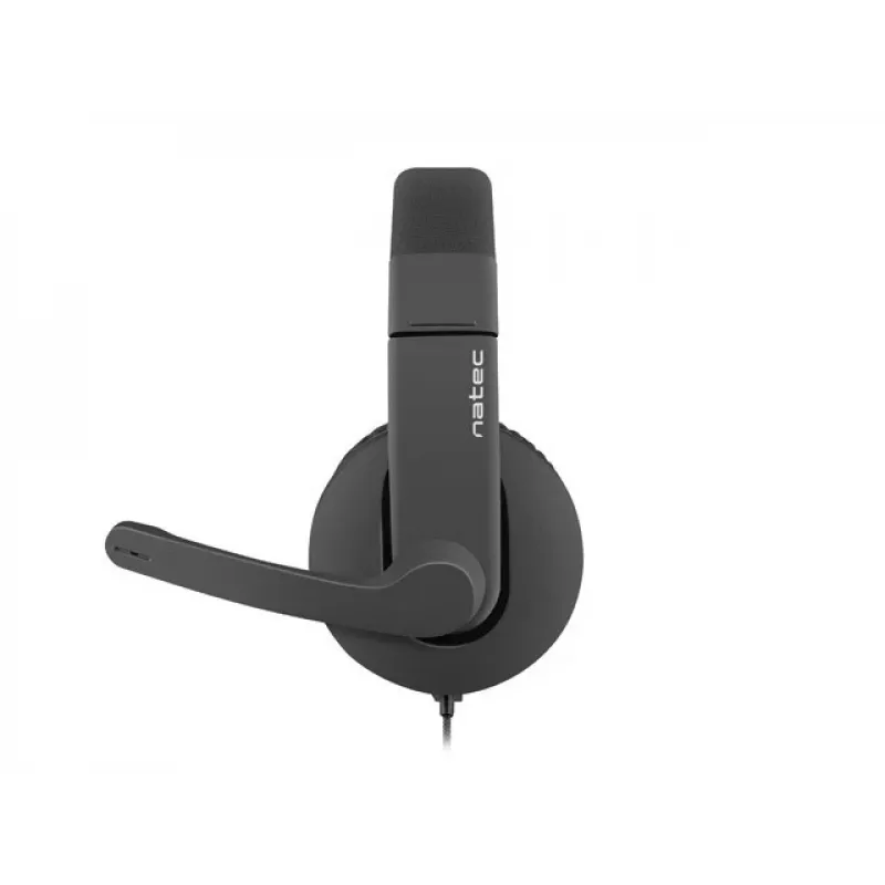 Auriculares con cable binaurales NATEC Rhea con micrófono de diadema, conectores de 3,5 mm, cable de 2,2 m, impedancia de 32 Ω