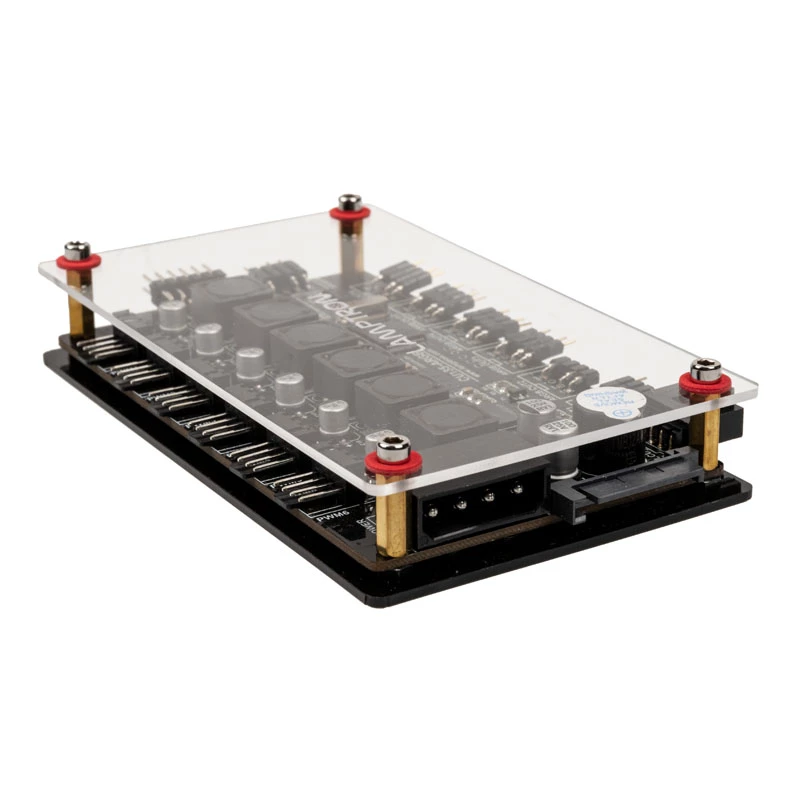 Lamptron CU135 controlador de ventiladores + controlador RGB con pantalla, ARGB - Negro