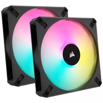 Ventilador Corsair CO-9050156-WW 14 cm Negro 2 uds. 500–1700 RPM