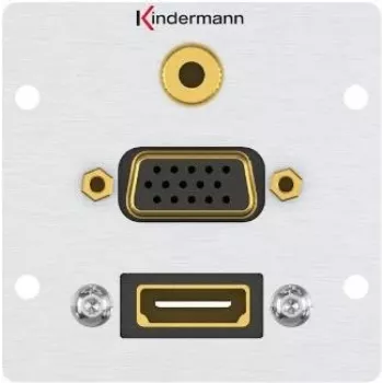 Regleta de tomas HDMI + VGA + 3,5 mm Kindermann 7444000586