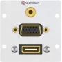 Regleta de tomas HDMI + VGA + 3,5 mm Kindermann 7444000586