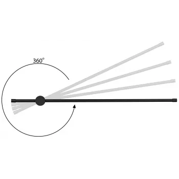 Activejet lámpara de pared LED AJE-HILTON negro NW