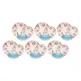 Vajilla Rose&Tulipani R18400TA18 para 6 personas, set de porcelana de 18 piezas