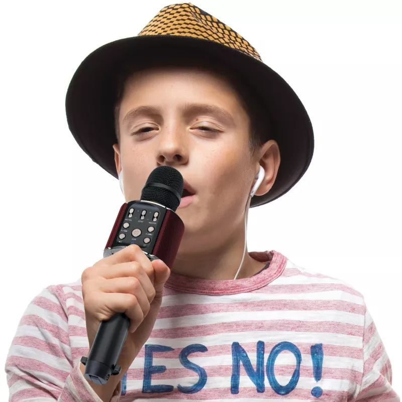 LENCO BMC-090 micrófono de karaoke, negro