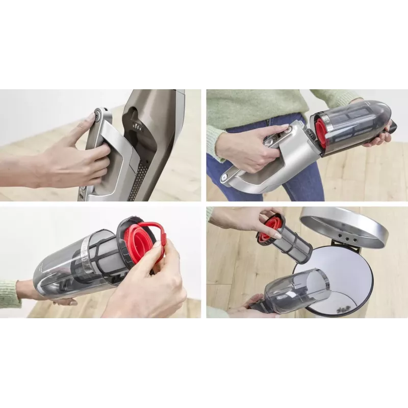 Aspirador escoba/aspiradero de mano Bosch BBH3ALL23 2 en 1 aspirador escoba batería en seco sin bolsa 0,4 l Champán, Metallic