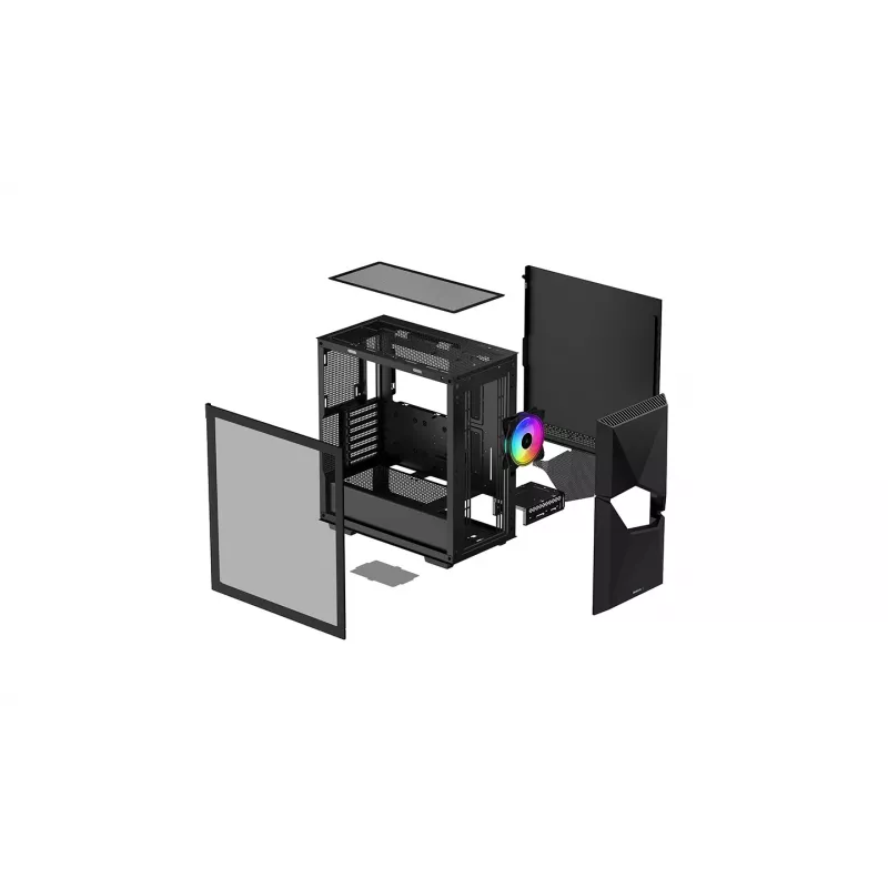 Deepcool | CAJA MID TOWER | CYCLOPS BK | Ventana lateral | Negro | Mid-Tower | Fuente de alimentación incluida No | ATX PS2