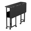 Mesa plegable Maclean, negra, portátil 100x58 cm, máx. 50 kg, MC-126 B