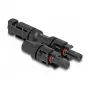 Conector de módulo solar DeLOCK DL4 1 macho a 2 hembra negro