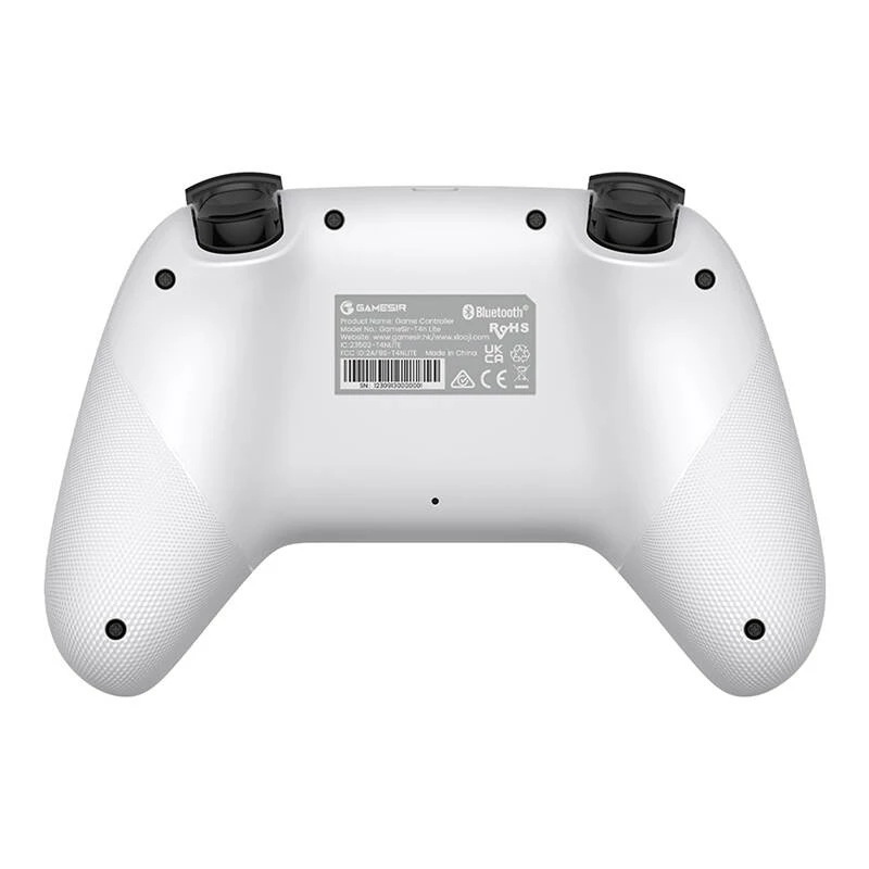 Mando gaming inalámbrico GameSir T4n Lite blanco compatible con Bluetooth, inalámbrico, recargable