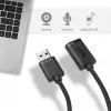 Cable USB UNITEK Y-C447GBK 0,5 m USB 2.0 negro