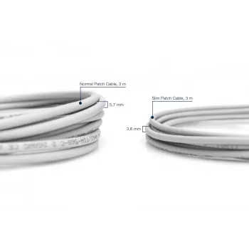 Cable de red Digitus CAT 6 U/FTP fino latiguillo RJ-45 Cat6 1m Gris