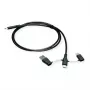 Cable ROLINE USB 2.0 Type-C ST/ST con adaptadores de bloqueo de datos A y C - cable - digital/datos