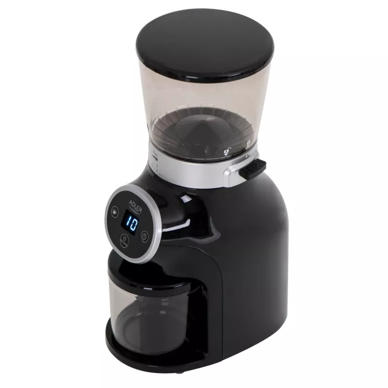 Molino de café profesional, muelas de acero, 31 ajustes de molienda, Café 90g/m, Adler, AD4450, 300, negro