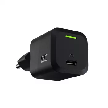 Cargador para dispositivos móviles Green Cell CHARGC06, USB-C 33W, Quick Charge 3.0, entrada AC 100–240V, negro