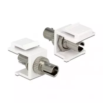 Delock 86348 módulo Keystone adaptador ST Simplex, blanco