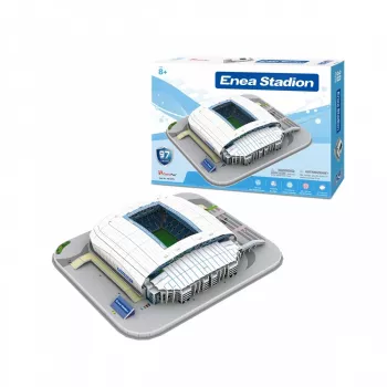 Puzle 3D cubicfun modelo del estadio Lech-Poznan — réplica del estadio a escala para montar, piezas de cartón, número de modelo 306-20257