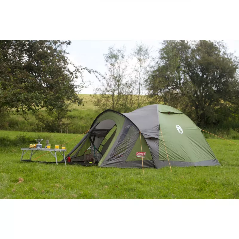 Tienda de campaña iglú Coleman Darwin 3 Plus 3 personas verde gris