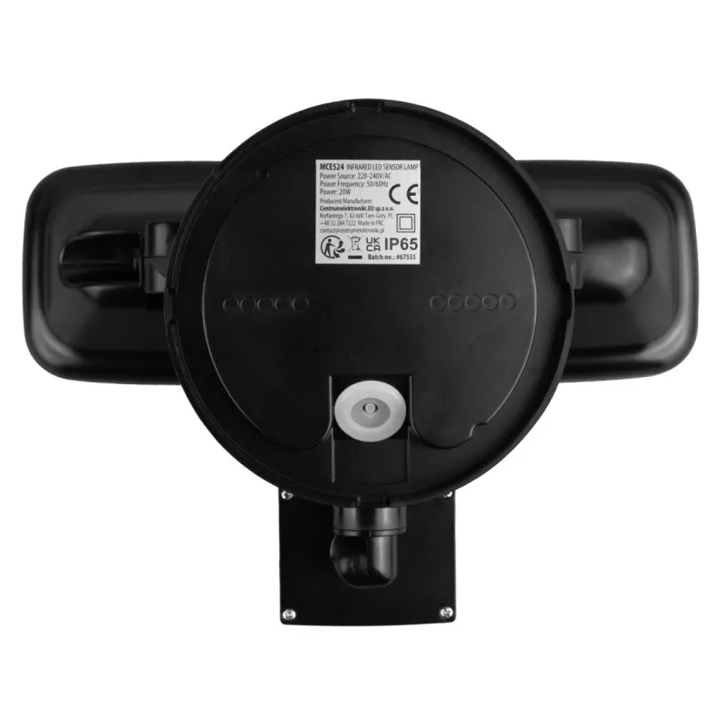 Lámpara de pared LED MACLEAN MCE524 con detector de movimiento PIR, modelo MCE524 B