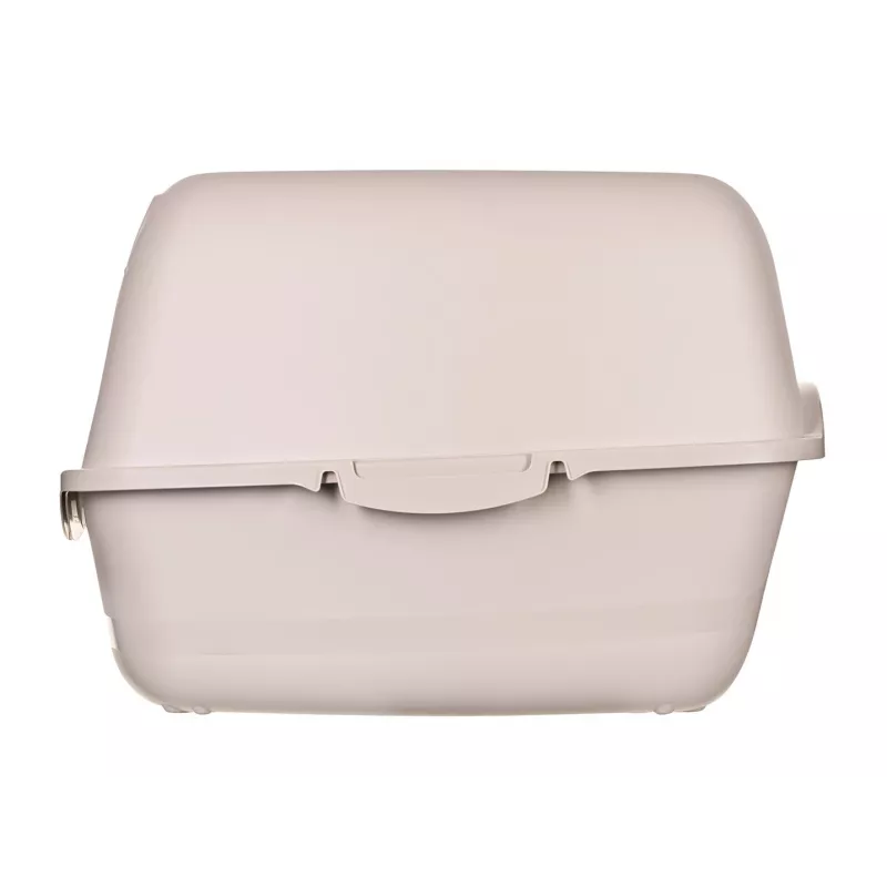 Arenero para gatos DIAMENTIQ BAYA, plástico, puertas reversibles, 55,5×40×38,7 cm, beige