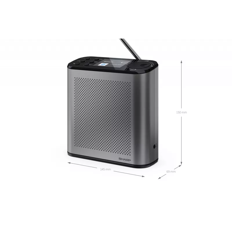 Radio digital portátil Sharp DR-P530 (OSAKA) con puerto USB, Bluetooth y recepción FM
