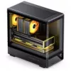 Caja de ordenador Jonsbo D200 torre midi mATX cristal templado mini pantalla temp Negro