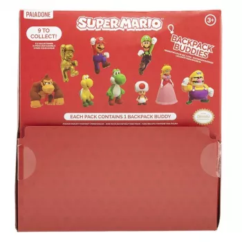 Backpack Buddies set de llaveros Paladone Super Mario CDU de 24 piezas – personajes surtidos, accesorio de coleccionista