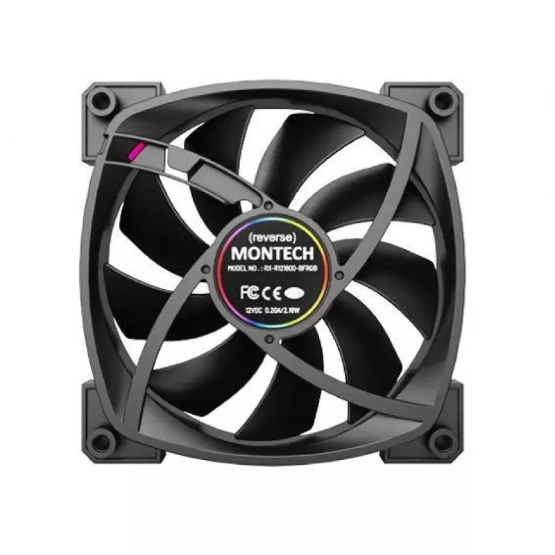 Montech RX120 PWM ventilador para caja de ordenador 12 cm negro 3 uds.