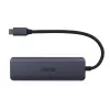 UNITEK uHUB Q4 hub USB Type-C 5000 Mbit/s gris