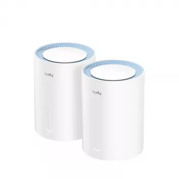 Sistema mesh Cudy M1200 pack de 2 – Wi-Fi 5 de doble banda (300/867 Mbit/s), 2 unidades, 1 puerto LAN, compatible con 100 dispositivos