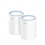 Sistema mesh Cudy M1200 pack de 2 – Wi-Fi 5 de doble banda (300/867 Mbit/s), 2 unidades, 1 puerto LAN, compatible con 100 dispositivos