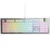 Teclado mecánico GLORIOUS GMMK 3 Pro 100% Pre-Built distribución ANSI US, interruptores Fox, Plata