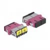 Acoplador de fibra óptica DeLOCK 86896 SC dúplex hembra a SC dúplex hembra multimodo violeta