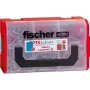 Fischer FIXtainer -DUOPOWER corto / largo - taco - gris claro / rojo - 210 uds.