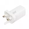 iBOX C-65 blanco, cargador universal GaN 65W con conector macho UK