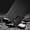 Funda de cuero Dux Ducis Hivo con solapa, cartera de cuero natural para tarjetas y documentos, Samsung Galaxy S22+ (S22 Plus), negra