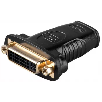 Adaptador Wentronic Goobay HDMI™ / DVI-I, conector hembra HDMI estándar (Type A), Negro - conector hembra HDMI™ de 19 pines > conector hembra DVI (24+5) (68690)