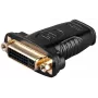 Adaptador Wentronic Goobay HDMI™ / DVI-I, conector hembra HDMI estándar (tipo A), Negro - conector hembra HDMI™ de 19 pines > conector hembra DVI (24+5) (68690)