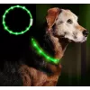 Collar LED Anicoll verde para perros y gatos modelo iluminación recargable
