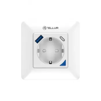 Enchufe de pared inteligente WiFi Tellur TLL331531 – 3600 W 16 A, control remoto por WiFi